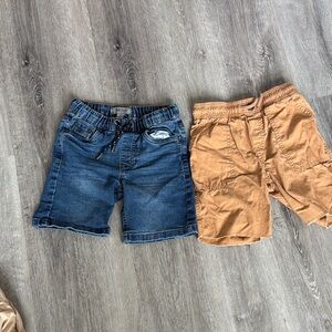 Stylish Kids Denim and Tan Shorts Set